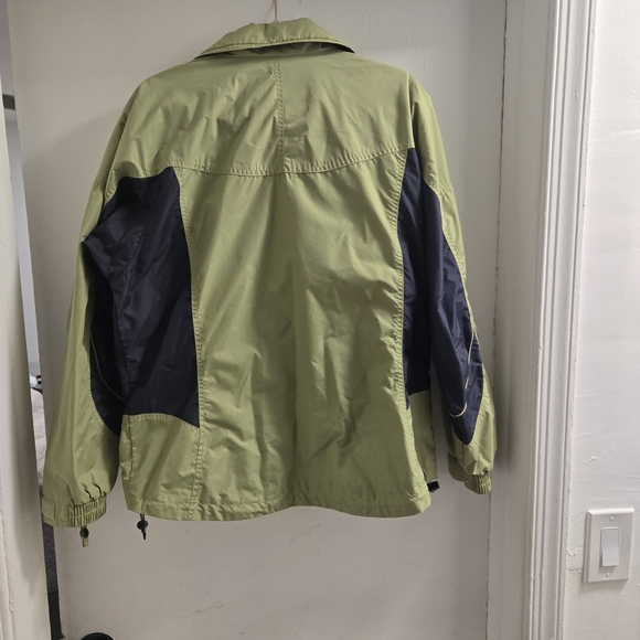 Columbia Calais Peak Women's Jacket Green & Navy High Collar. - Picture 4 of 12